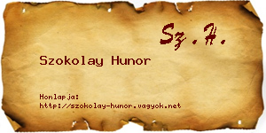 Szokolay Hunor névjegykártya